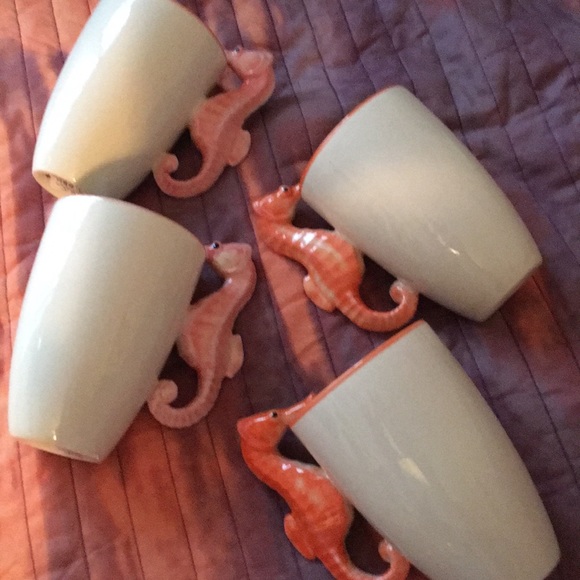 Seahorse coffee cups set of 4 from World Market - Picture 2 of 4